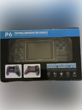 P6 ControllerView Retro Handheld Console in Black